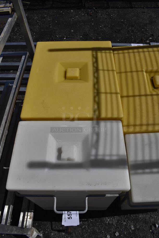 Two Poly Ingredient Bins on Metal Frame w/ Commercial Casters. 15x31x28.5 - Image 2 of 5