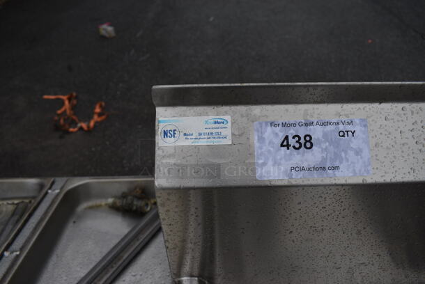 Stainless Steel Commercial Single Bay Sink w/ Left Side Drainboard. 26x20x45. Bay 10x14x10. Drainboard 10x16x1 - Image 4 of 4