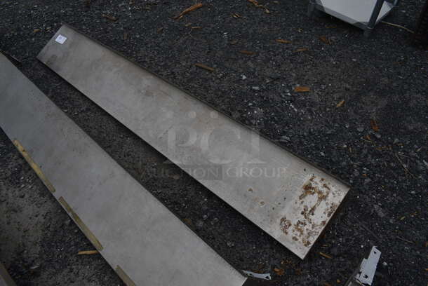 Stainless Steel Shelf w/ Wall Mount Brackets. 84x12x10