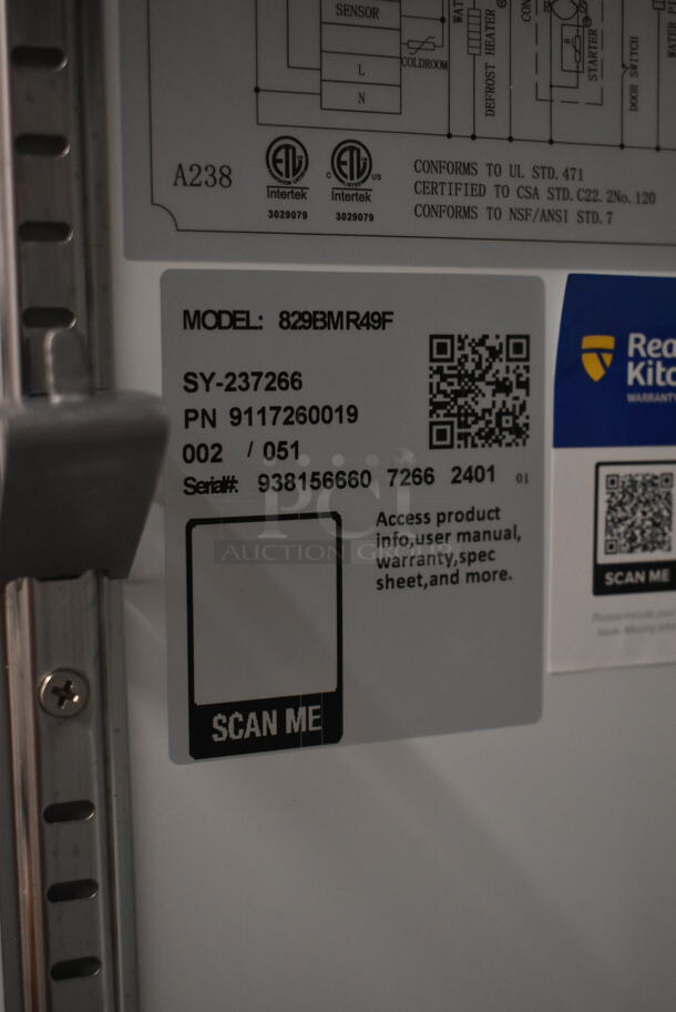 BRAND NEW SCRATCH AND DENT! 2024 Mainstreet 829BMR49F Stainless Steel Commercial 54" Solid Door Reach-In Freezer w/ Poly Coated Racks. 115 Volts, 1 Phase. Tested and Working! - Image 6 of 6