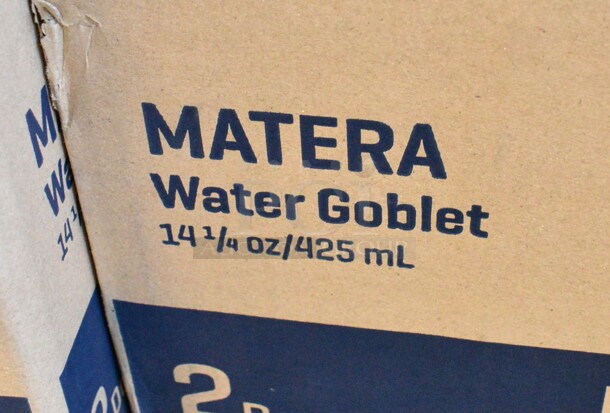 2 Boxes of 24 BRAND NEW SCRATCH AND DENT! Anchor 14159 14 1/2 oz Matera Water Goblet Glass. 2 Times Your Bid!   - Image 3 of 4