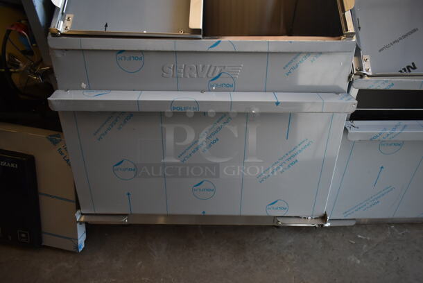 BRAND NEW SCRATCH AND DENT! ServIt 423TCW26 Stainless Steel Commercial 26 Gallon First-In First-Out Chip Warmer / Merchandiser. 120 Volts, 1 Phase. Back Leg Missing. Tested and Working! - Image 4 of 6
