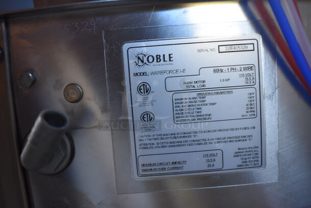 BRAND NEW SCRATCH AND DENT! 2022 Noble Wareforce I-E Stainless Steel Commercial Straight Pass Through Dishwasher. 115 Volts, 1 Phase. 31x31x68 - Image 8 of 9