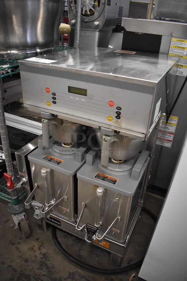 2016 Bunn DUAL SH DBC Stainless Steel Commercial Countertop Coffee Machine w/ Hot Water Dispenser, 2 Metal Brew Baskets and 2 Servers. 120/208 Volts, 1 Phase. 21x24x32 - Image 2 of 5