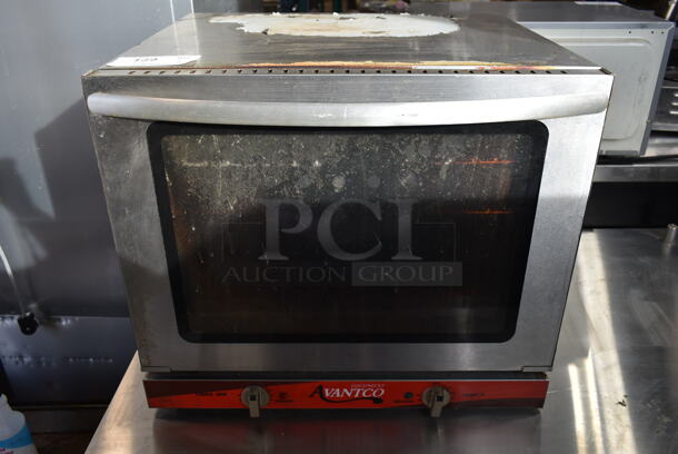 Avantco 177CO28 Stainless Steel Commercial Countertop Electric Powered Half Size Convection Oven. 208-240 Volts, 1 Phase. 