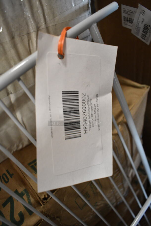 PALLET LOT of 28 BRAND NEW Boxes Including Dart 12EL White Travel Lid - 1000/Case, HP3402711100 Traulsen 340-27111-00 Shelf, HP3402600002 Traulsen 340-26000-02 Shelf, 347RPBD10WHG 10" White Plastic Plate with Gold Bands, 461202 Tork Dispenser, Eilat 426-C 9" Plates, 50012PL Cups, 500CC32P Heavy Weight Clear PET Plastic Cold Cup, 500TO993 Choice 9" x 9" x 3" Microwavable 1-Compartment Black / Clear Plastic Hinged Container - 100/Case. 28 Times Your Bid!  - Image 4 of 12