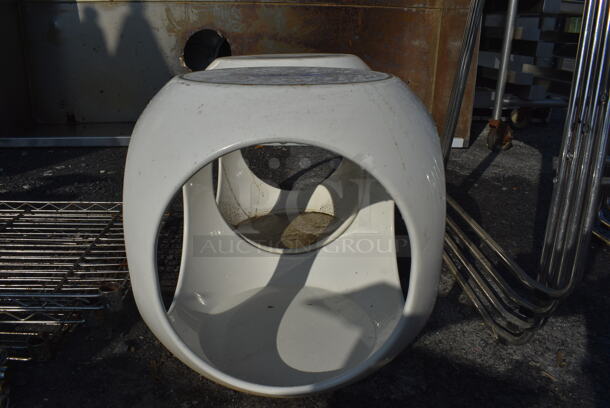 2 White Poly Cube Chairs. 16x16x17.5. 2 Times Your Bid! - Image 3 of 3