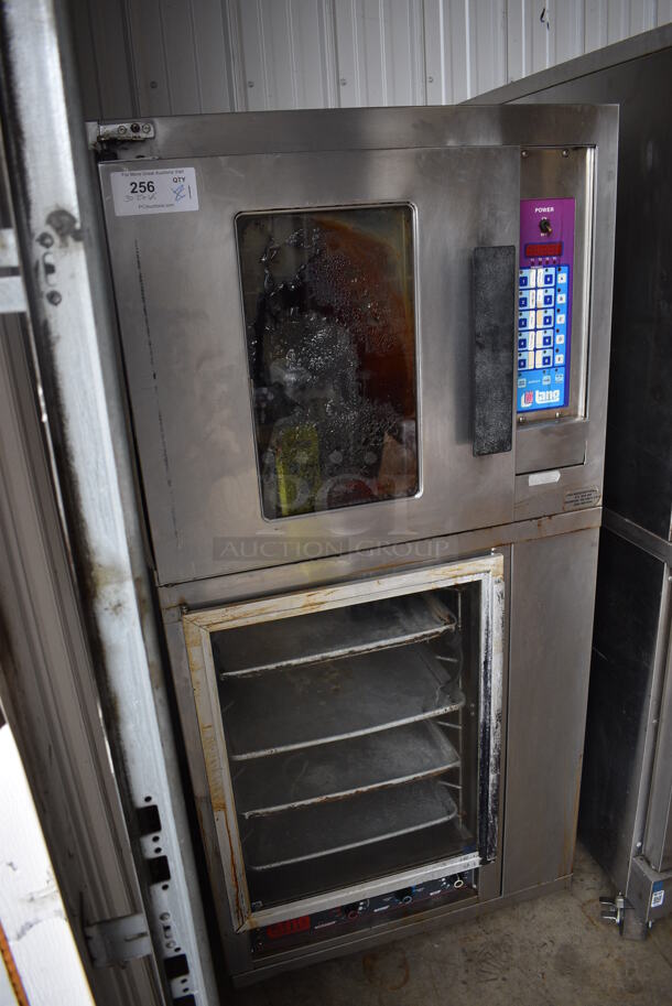 Lang Stainless Steel Commercial Electric Powered Half Size Convection Oven w/ Lower Proofer on Commercial Casters. 250 Volts, 1 Phase. 30x27x65 - Image 3 of 9