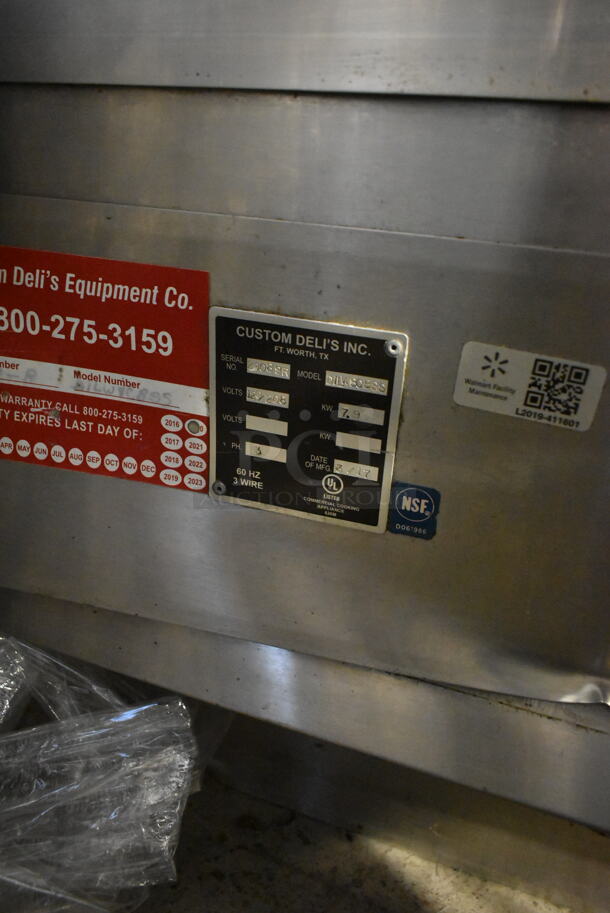 2017 Custom Deli's Inc DILW80BSS Stainless Steel Commercial Floor Style Heated Display Case Merchandiser. 120/208 Volts, 1 Phase.  - Image 5 of 5
