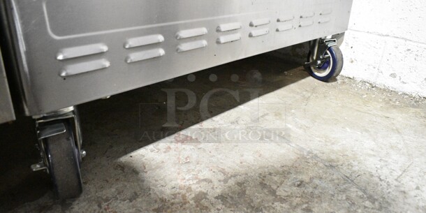 2 Blodgett Stainless Steel Commercial Gas Powered Full Size Convection Oven w/ View Through Doors, Metal Oven Racks and Thermostatic Controls on Commercial Casters. 2 Times Your Bid!  - Image 6 of 11