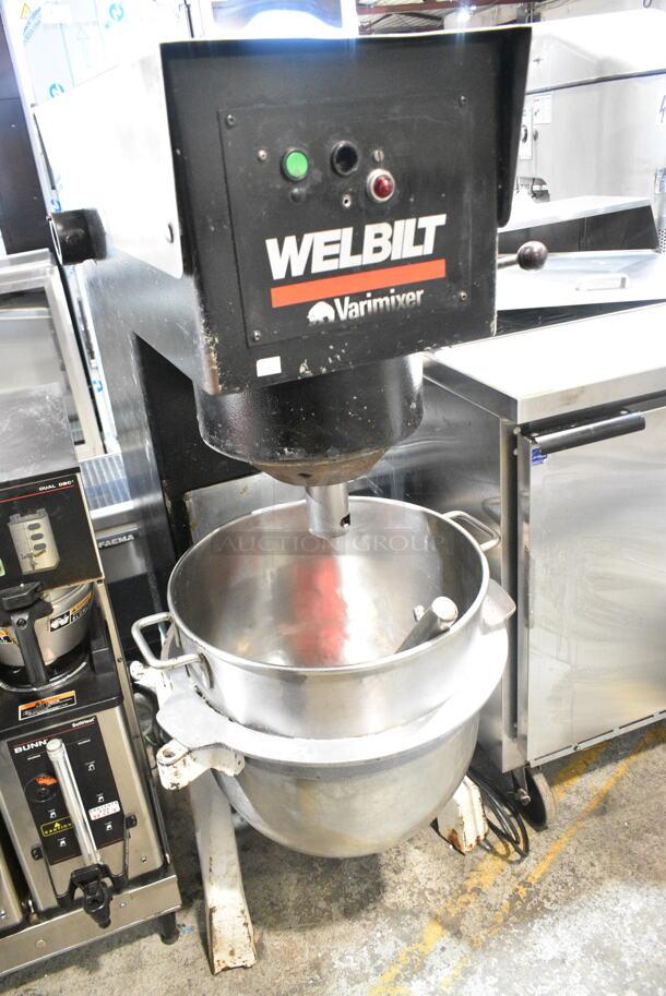 Varimixer W60 Metal Commercial Floor Style 60 Quart Planetary Dough Mixer w/ Stainless Steel Mixing Bowl, Bowl Guard and Dough Hook Attachment. 220 Volts, 3 Phase. - Image 2 of 8
