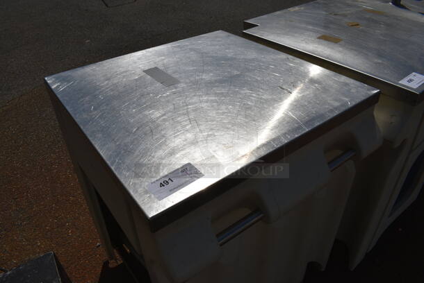 Galley Stainless Steel Portable Table on Commercial Casters. 31x28x36 - Image 3 of 5