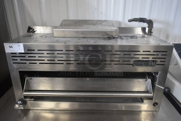 Imperial ISB-36 Stainless Steel Commercial Natural Gas Powered Cheese Melter. 40,000 BTU.  - Image 1 of 9