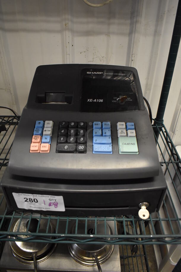 Sharp XE-A106 Countertop Electronic Cash Register. 13x15x10