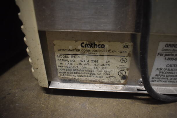 Cratcho E47-4 Commercial Electric Countertop 4 Refrigerated Drink Dispenser With Lids. 115V. Tested and Powers On But Does Not Get Cold - Image 7 of 7