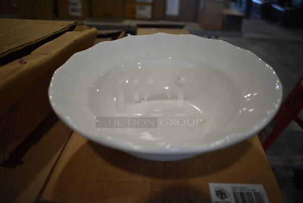 4 BRAND NEW IN BOX! White Ceramic Bowls. 8x8x3. 4 Times Your Bid!