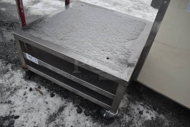 Stainless Steel Equipment Stand w/ 2 Under Shelves on Commercial Casters. 30x30x17 - Image 2 of 2