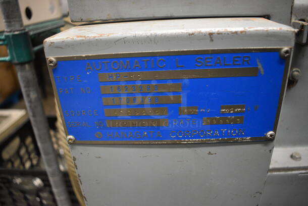 Hanagata Model HP-10 Metal Commercial Floor Style Automatic L Sealer on Commercial Casters. 200 Volts, 3 Phase. 66x36x56 - Image 11 of 11
