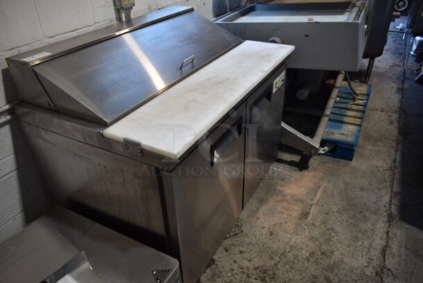 Avantco 178APT48HC Stainless Steel Commercial Sandwich Salad Prep Table Bain Marie Mega Top on Commercial Casters. 115 Volts, 1 Phase. Tested and Working! - Image 2 of 7