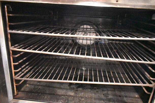 Blodgett Stainless Steel Commercial Natural/Propane Gas Powered Full Size Convection Oven w/ View Through Doors, Metal Oven Racks.  - Image 3 of 6