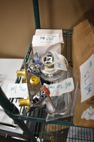 BRAND NEW SCRATCH AND DENT! Lot Including Faucet, Handles and Drain 