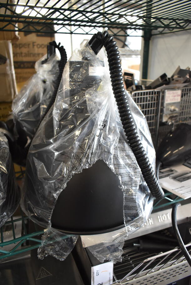 3 BRAND NEW SCRATCH AND DENT! ServIt 423HLR85BK Retractable Cord Ceiling Mount Heat Lamp with Modern Black Finish Round Dome Shade. 120 Volts, 1 Phase. 3 Times Your Bid! - Image 3 of 6
