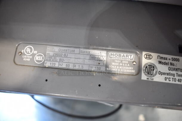 Hobart Quantum Metal Commercial Countertop Scale. 120 Volts, 1 Phase. Tested and Working! - Image 6 of 6