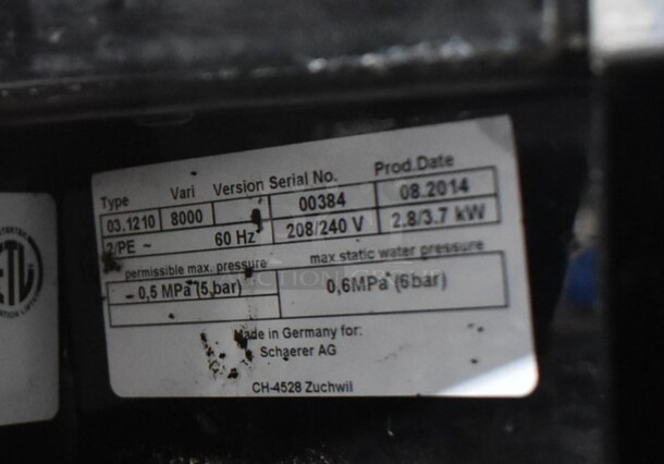 2014 Schaerer Coffee Press 03.1210 Metal Commercial Countertop Automatic Espresso Machine. 208/240 Volts, 1 Phase.   - Image 4 of 4