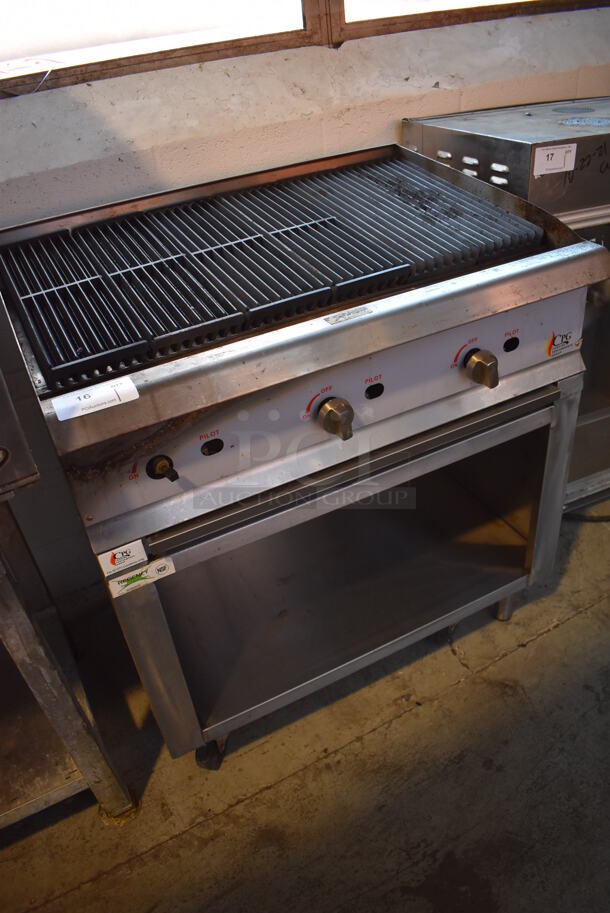 CPG Stainless Steel Commercial Natural Gas Powered Charbroiler Grill on Stainless Steel Equipment Stand. 36x27x41 - Image 2 of 6