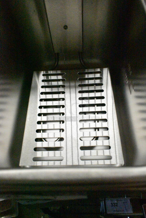 BRAND NEW SCRATCH AND DENT! 2023 Crosson CF-20 Stainless Steel Commercial Countertop Electric Powered 2 Bay Fryer w/ 2 Metal Fry Baskets and 2 Lids. 120 Volts, 1 Phase. - Image 7 of 9