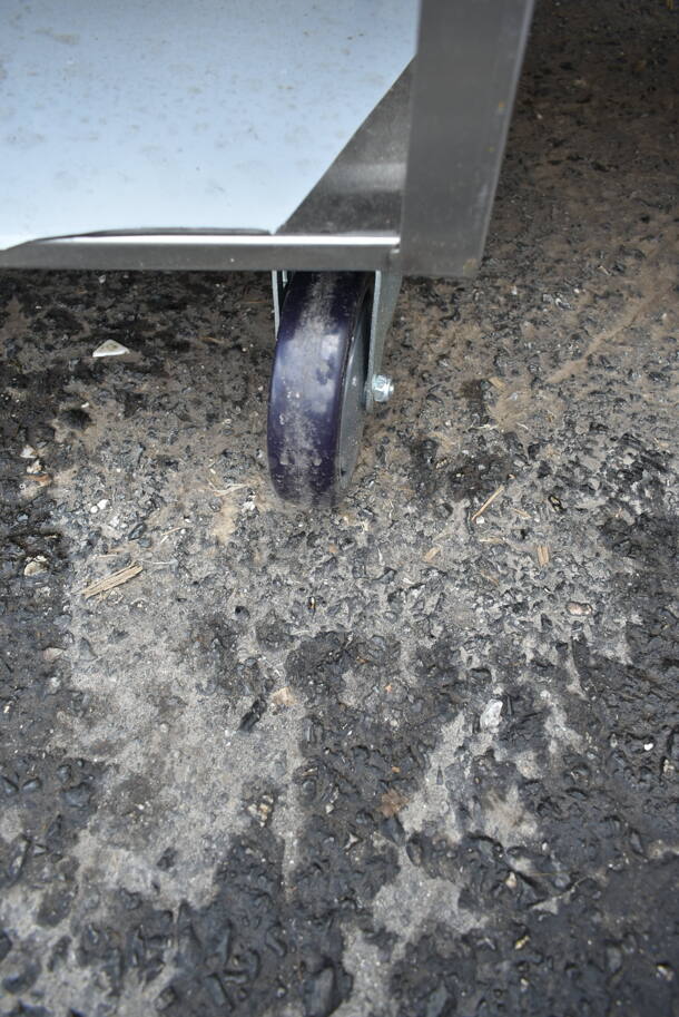 BRAND NEW SCRATCH AND DENT! Stainless Steel Commercial 3 Tier Cart on Commercial Casters.  - Image 4 of 4