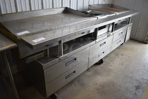Delfield Stainless Steel Commercial 6 Drawer Chef Base on Commercial Casters. 123x36x38. Tested and Working! - Image 7 of 7
