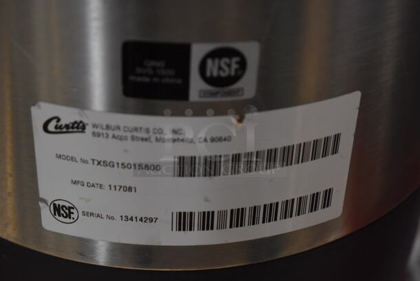 2 Curtis TXSG1501S600 Stainless Steel Coffee Urn Dispenser. 9x14x23. 2 Times Your Bid! - Image 5 of 5