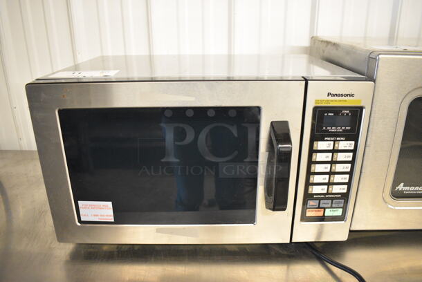 Panasonic Stainless Steel Commercial Countertop Microwave Oven. 120 Volts, 1 Phase. 20x15x12