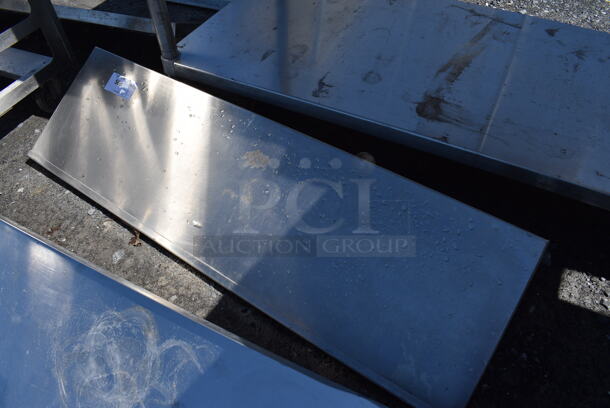 Stainless Steel Shelf w/ Wall Mount Brackets. 48x14x9 - Image 1 of 2