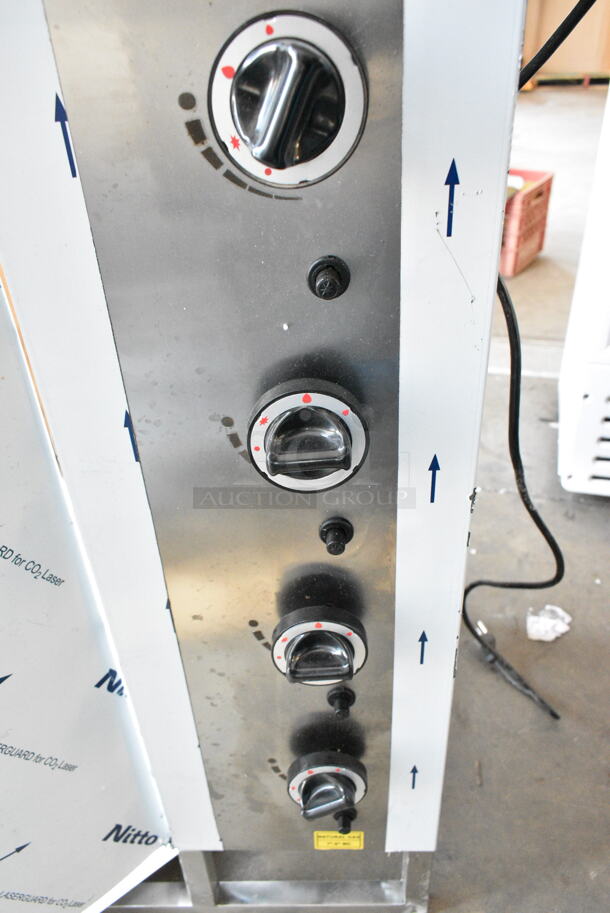 BRAND NEW SCRATCH AND DENT! 2023 Axis AX-VB4 Stainless Steel Commercial Countertop Natural Gas Powered Gyro / Doner Machine.  - Image 6 of 8
