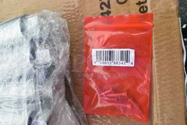 4 BRAND NEW SCRATCH AND DENT! Items Including Commercial Casters Set, Metal Legs, Short Legs and Box of 18 Bags of Screws. 4 Times Your Bid!  - Image 8 of 8