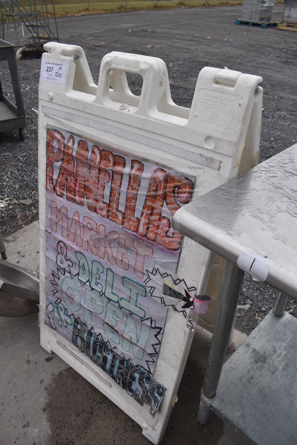 White Poly A Frame Sidewalk Sign. 25x4x46 - Image 3 of 4