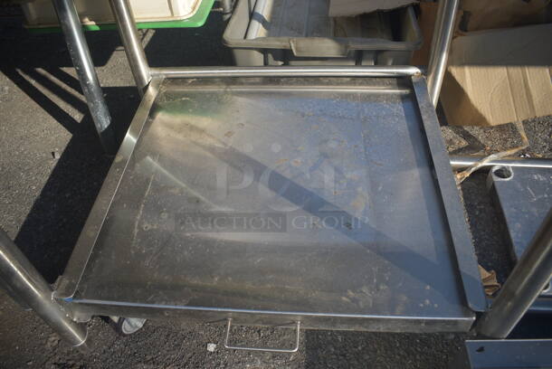 Commercial Stainless Steel Work Table On Galvanized Legs With Pull Out Undershelf With Commercial Casters. - Image 3 of 5