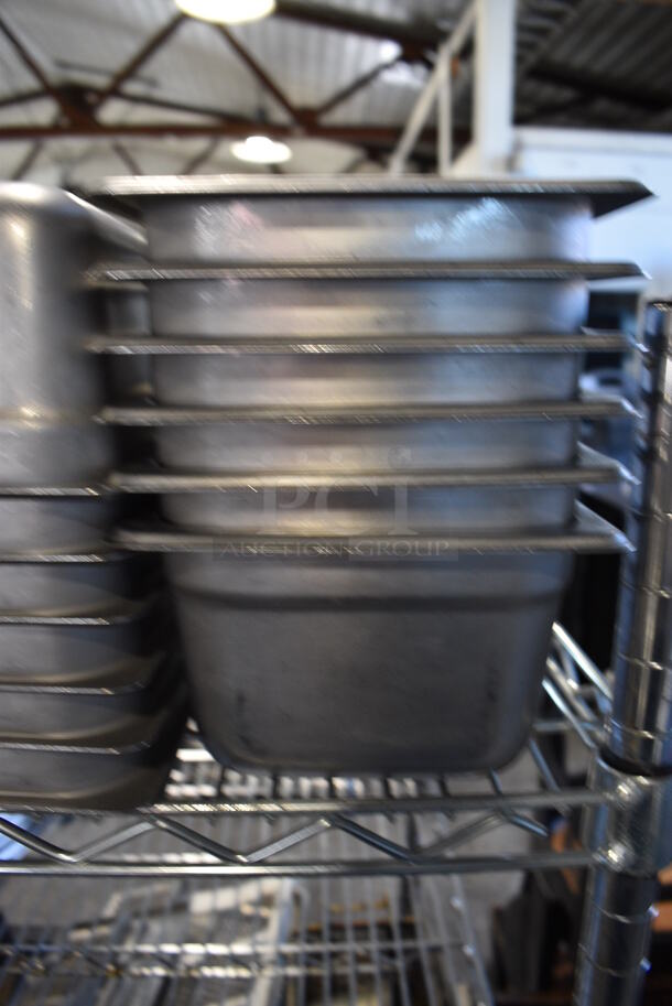 12 Stainless Steel 1/6 Size Drop In Bins. 1/6x4. 12 Times Your Bid! - Image 3 of 4