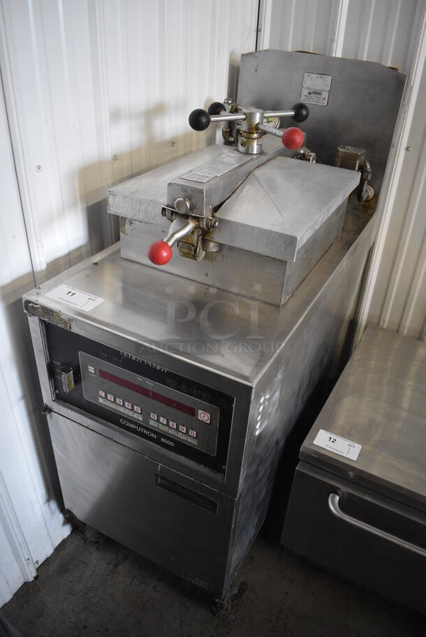 Henny Penny Model 600CC Stainless Steel Commercial Floor Style Natural Gas Powered Pressure Fryer on Commercial Casters. 80,000 BTU. 18x39x49 - Image 2 of 7