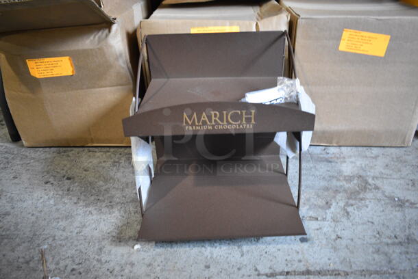 9 BRAND NEW! Brown Metal 2 Tier Shelving Unit. 11x11x12. 9 Times Your Bid! - Image 1 of 4