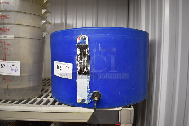 Blue Poly Insulated Bin. 16x16x10