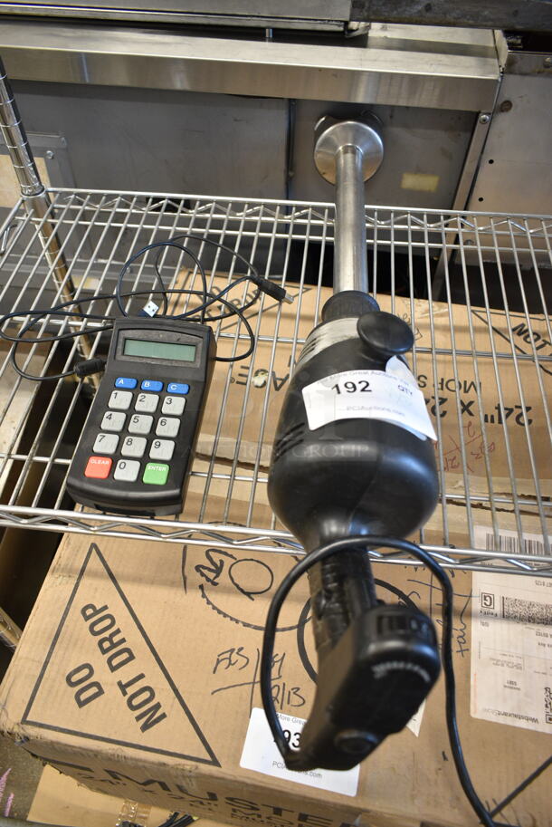 2 Items; Waring Immersion Blender and Credit Card Pin Pad. 2 Times Your Bid! Tested and Working! - Image 1 of 8