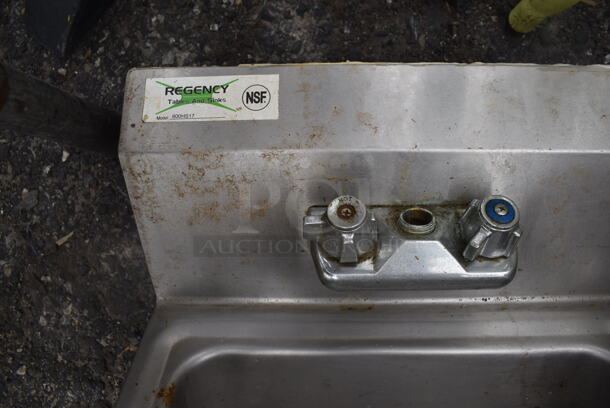 Regency Stainless Steel Commercial Single Bay Wall Mount Sink w/ Handles. 17x16x25 - Image 3 of 5