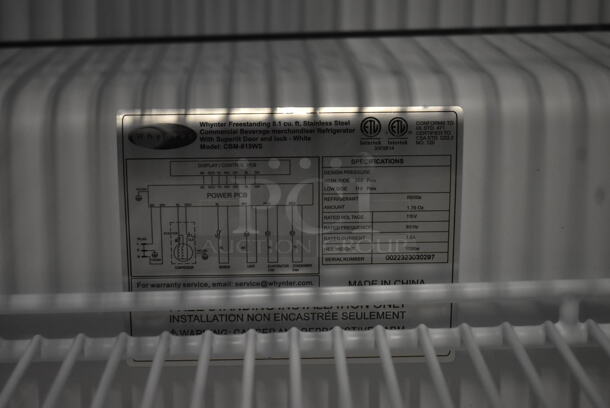 BRAND NEW SCRATCH AND DENT! Whynter CBM-815WS Freestanding 8.1 CF Commercial Beverage Merchandiser. 115 Volt, 1 Phase. Tested and Working! - Image 4 of 4