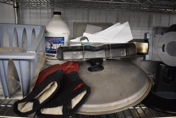 ALL ONE MONEY! Tier Lot of Various Items Including Poly Bins, Stands and Metal Lids - Image 4 of 6