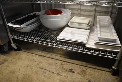 ALL ONE MONEY! Tier Lot of Various Dishes Including Poly Plates