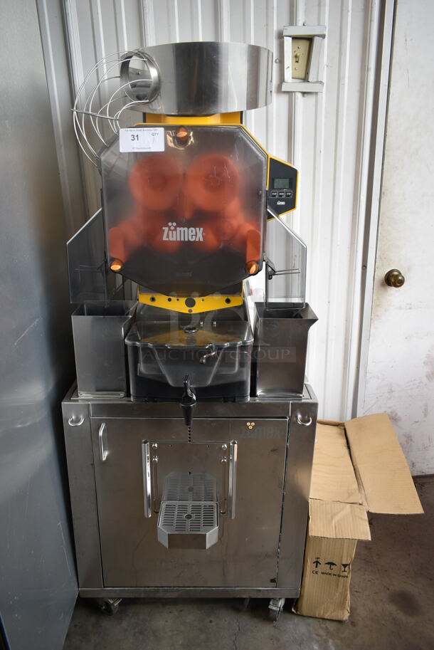 2017 Zumex Speed Pro Tank Podium Stainless Steel Commercial Floor Style Citrus Juicer on Commercial Casters. 115 Volts, 1 Phase. - Image 1 of 12