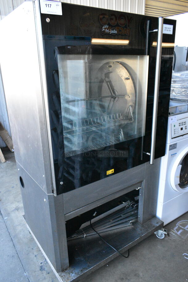 Fri-jado TDR 7 P eco GAS Stainless Steel Commercial Propane Gas Powered Rotisserie Oven. 55,000 BTU.  - Image 1 of 6
